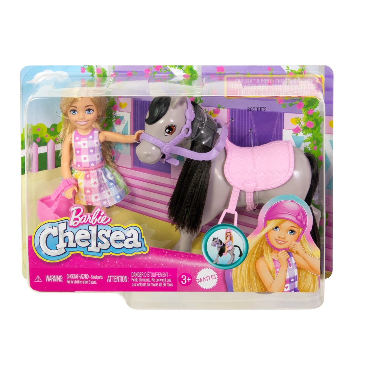 Barbie Chelsea Coffret Poup¨¦e et Poney, Casque, Genoux Pliables