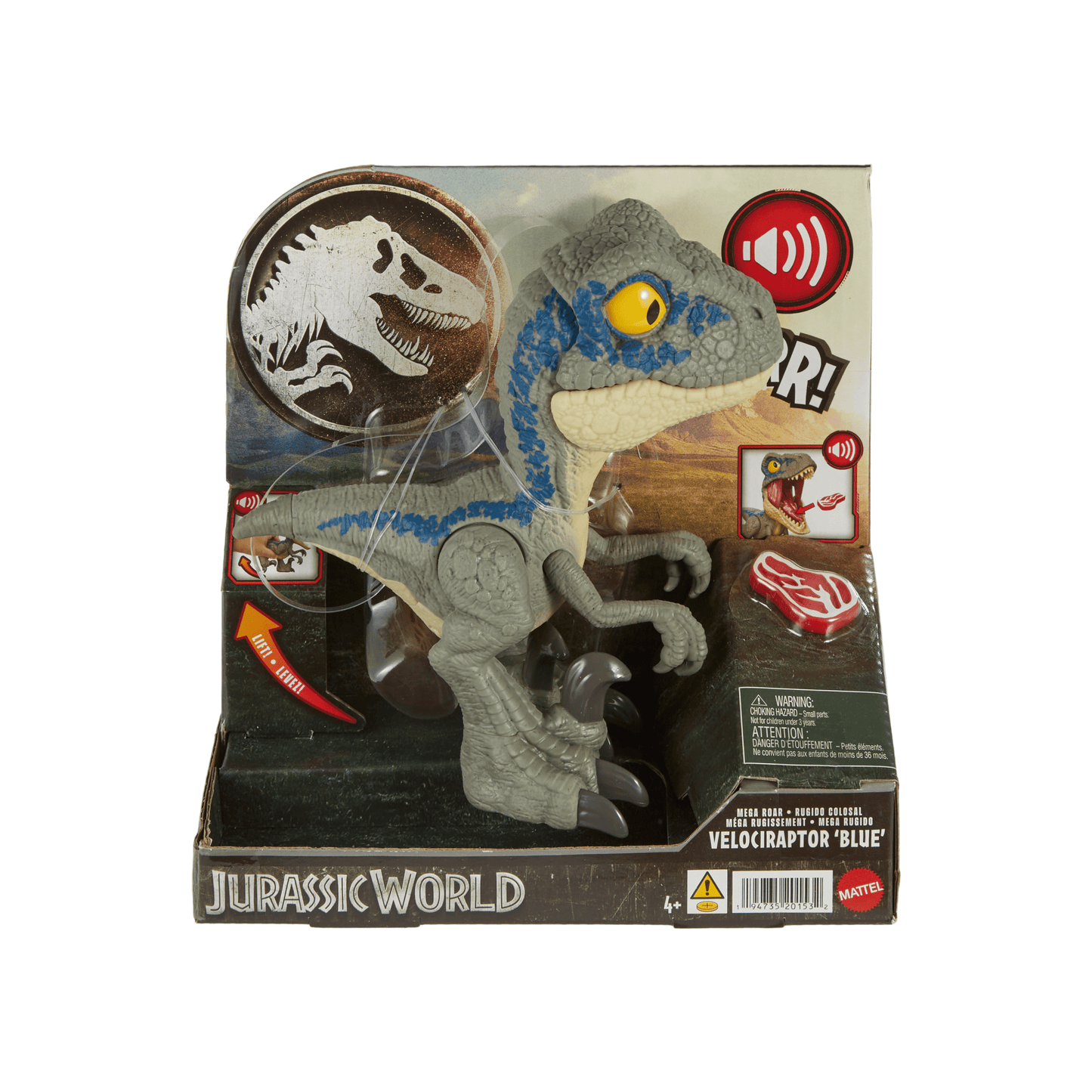 Jurassic World M¨¦ga Rugissement Blue Le V¨¦lociraptor, Sons