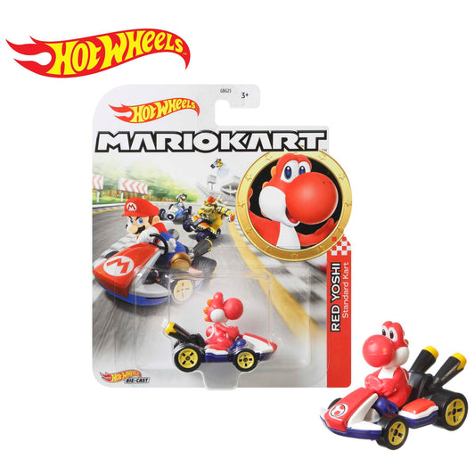 Hot Wheels Mario Kart Veh¨ªculo de Juguete Yoshi Rojo Est¨¢ndar Kart