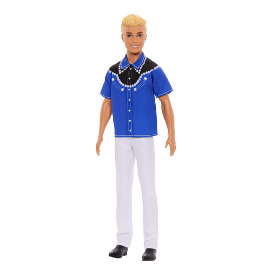Barbie Fashionista Mu?eco Ken Camisa Azul con Negro