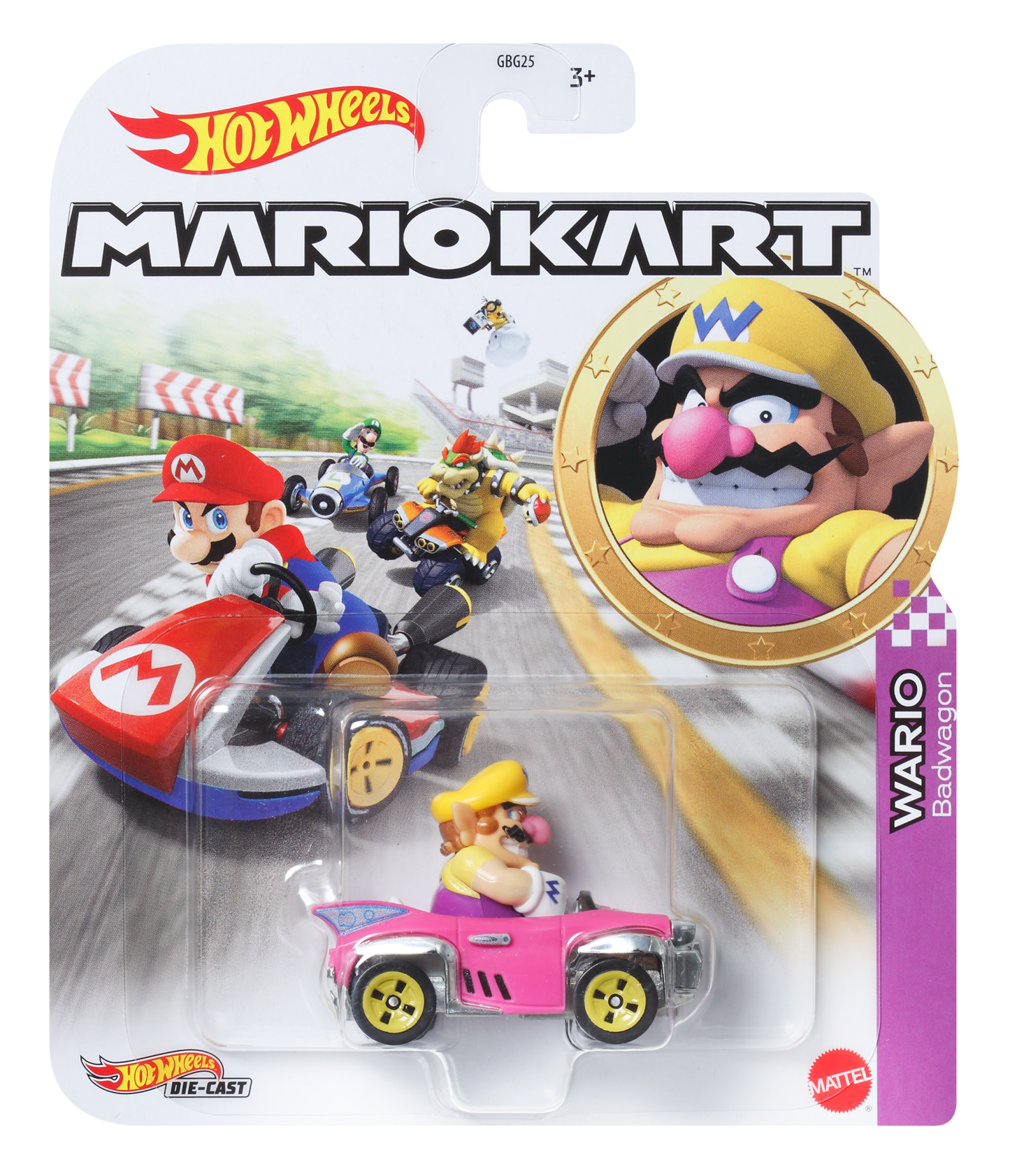 Hot Wheels Mario Kart Ve¨ªculo de Brinquedo Wario Badwagon