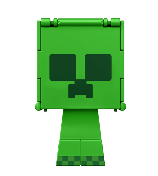 Minecraft Flippin¡¯ Figs Figures Collection, 2-in-1 Fidget Play, 3.75-in Scale & Pixelated Design (Characters May Vary)