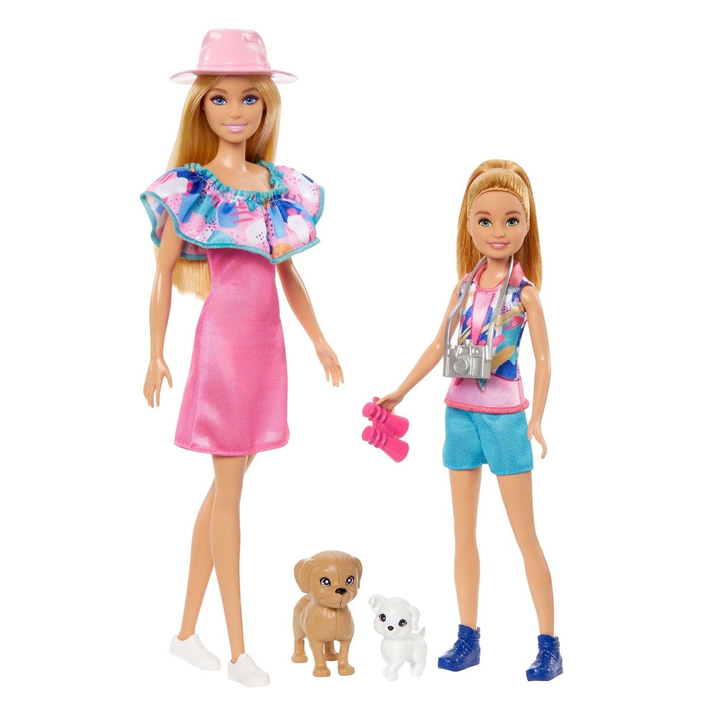 Barbie-Coffret Poup¨¦es Stacie et Barbie Avec 2Chiots et Accessoires