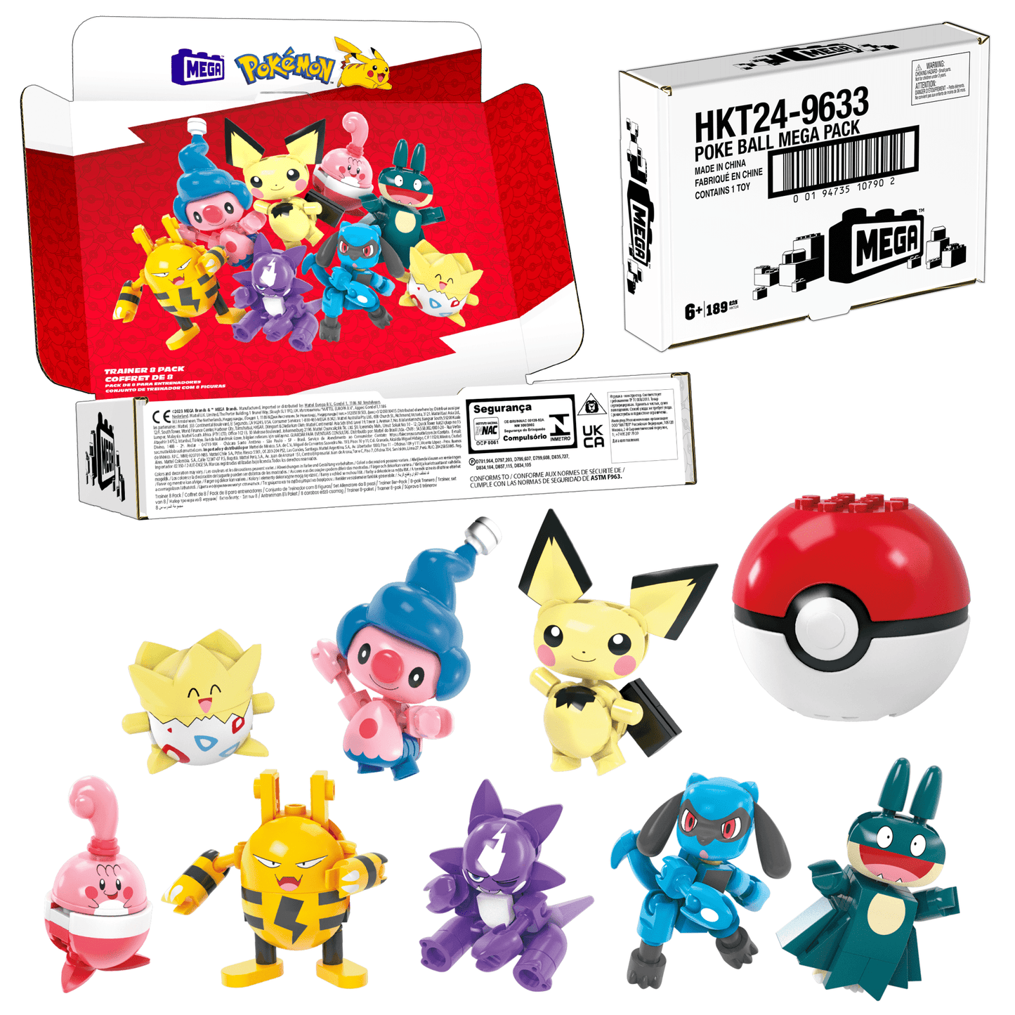 Mega  Pok¨¦mon  Figurines Articul¨¦es  Coffret de 8 Pour Dresseur
