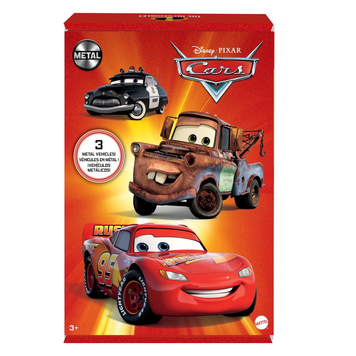 Cars de Disney y Pixar Diecast Veh¨ªculo de Juguete Paquete de 3 Personajes