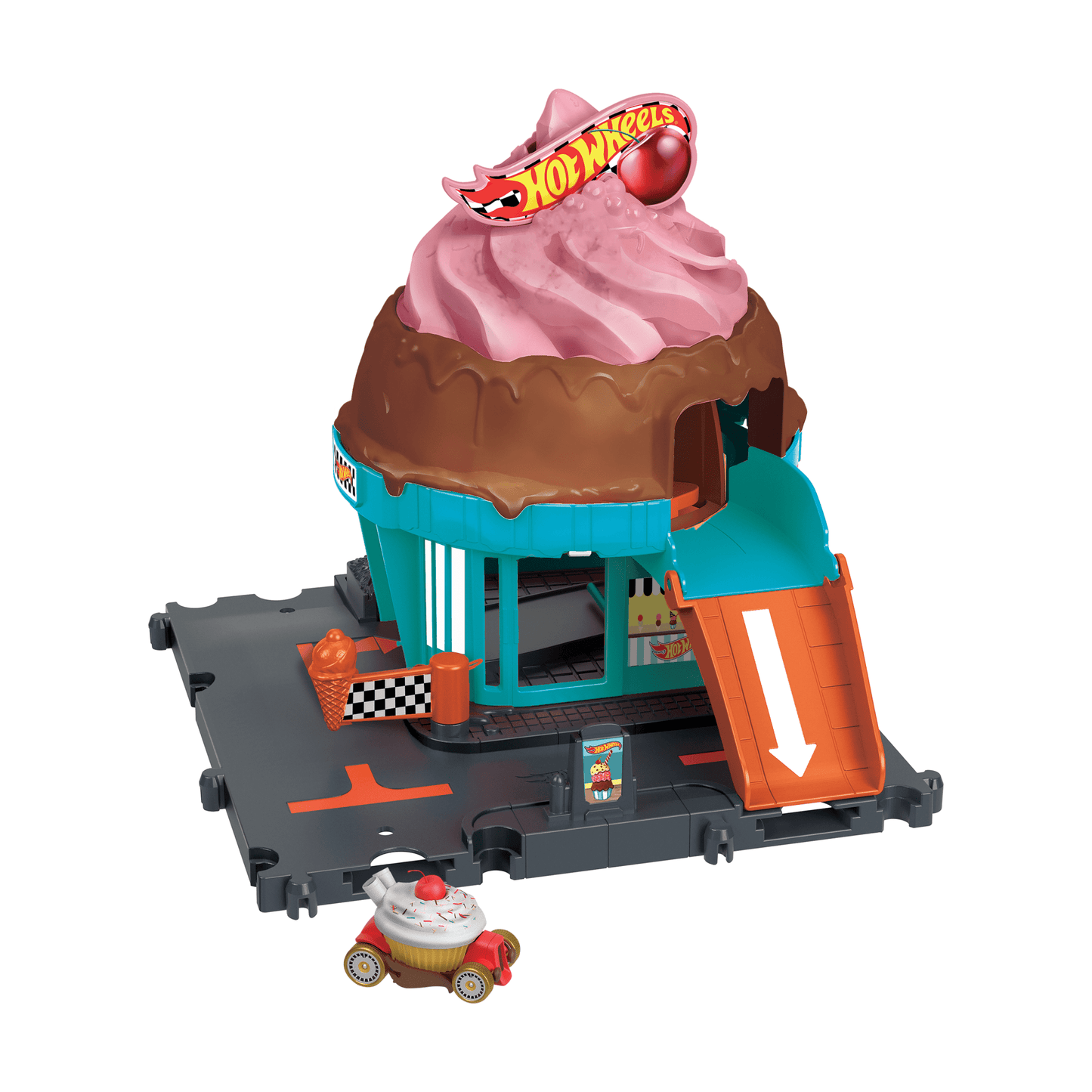 Hot Wheels City Pista de Juguete Helader¨ªa