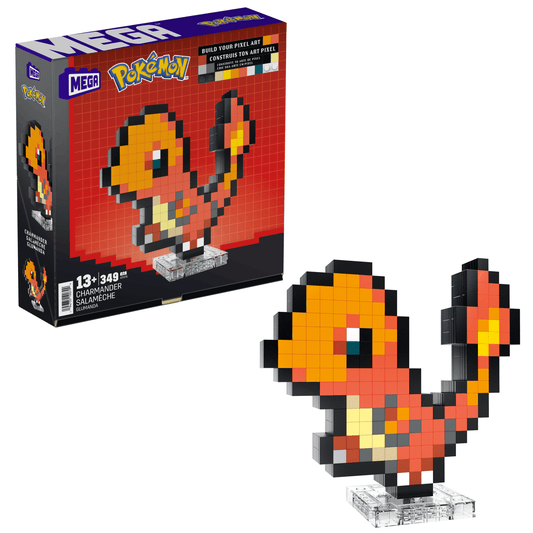 MEGA Pok¨¦mon Charmander Building Toy Kit (349 Pieces) Retro Set For Collectors