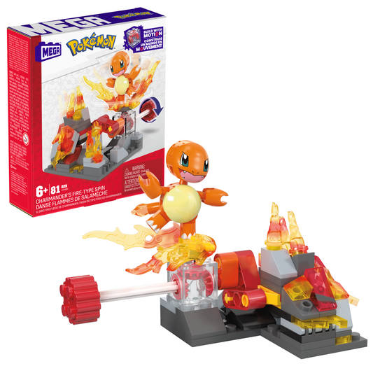 Mega Pok¨¦mon Figurine Articul¨¦e Danse Flammes de Salam¨¨che (81 Pces)