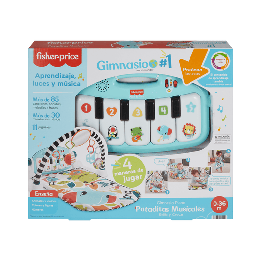 Fisher-Price Baby Gimnasio para Beb¨¦s Piano Pataditas Musicales Brilla y Crece