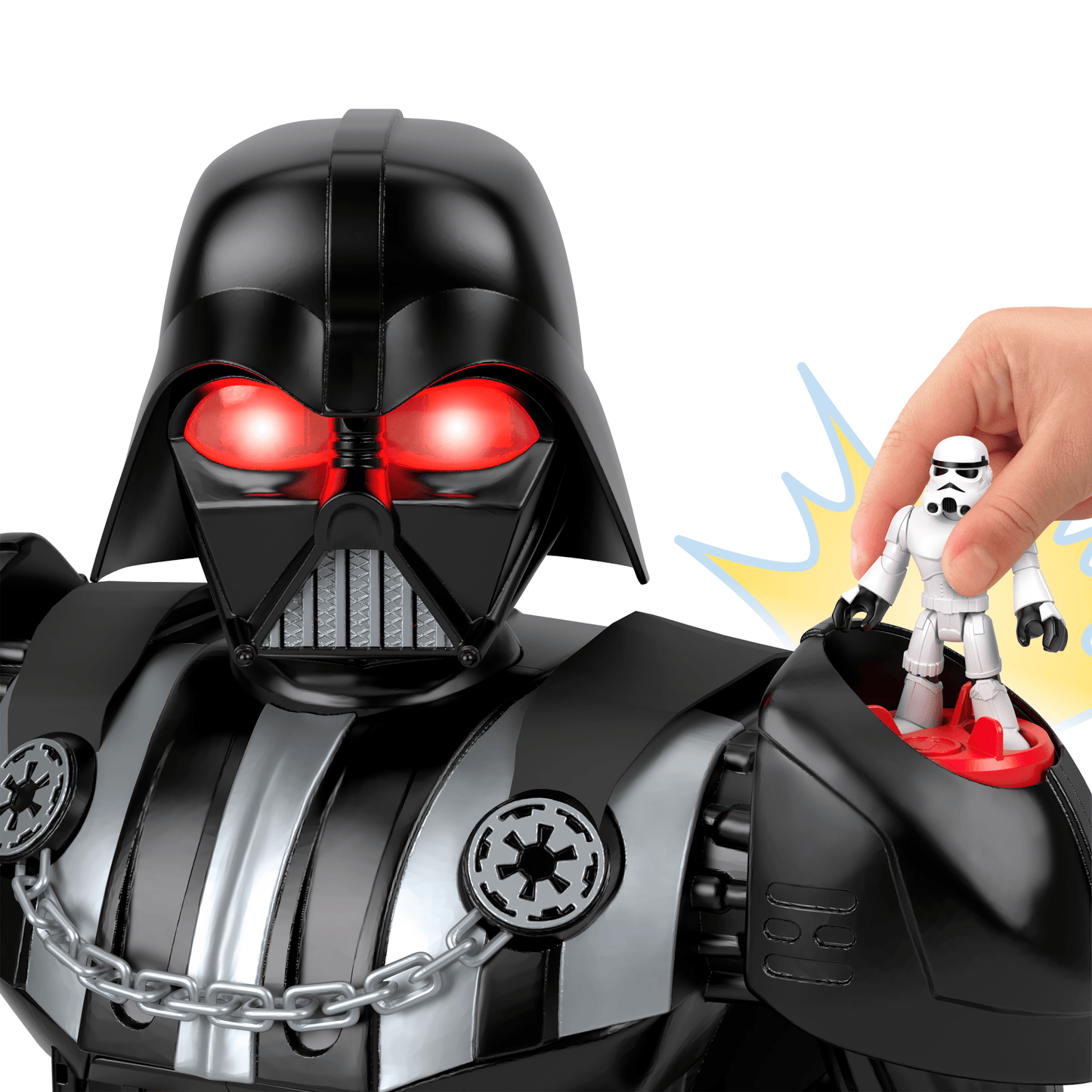 Imaginext Star Wars Robot Dark Vador, 60+ Cm, Cl¨¦ Stormtrooper
